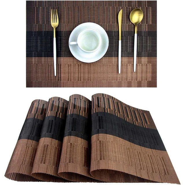 Virelle Maison - Set de sets de table tissés lavables – Surface résistante à la chaleur | Virelle Maison