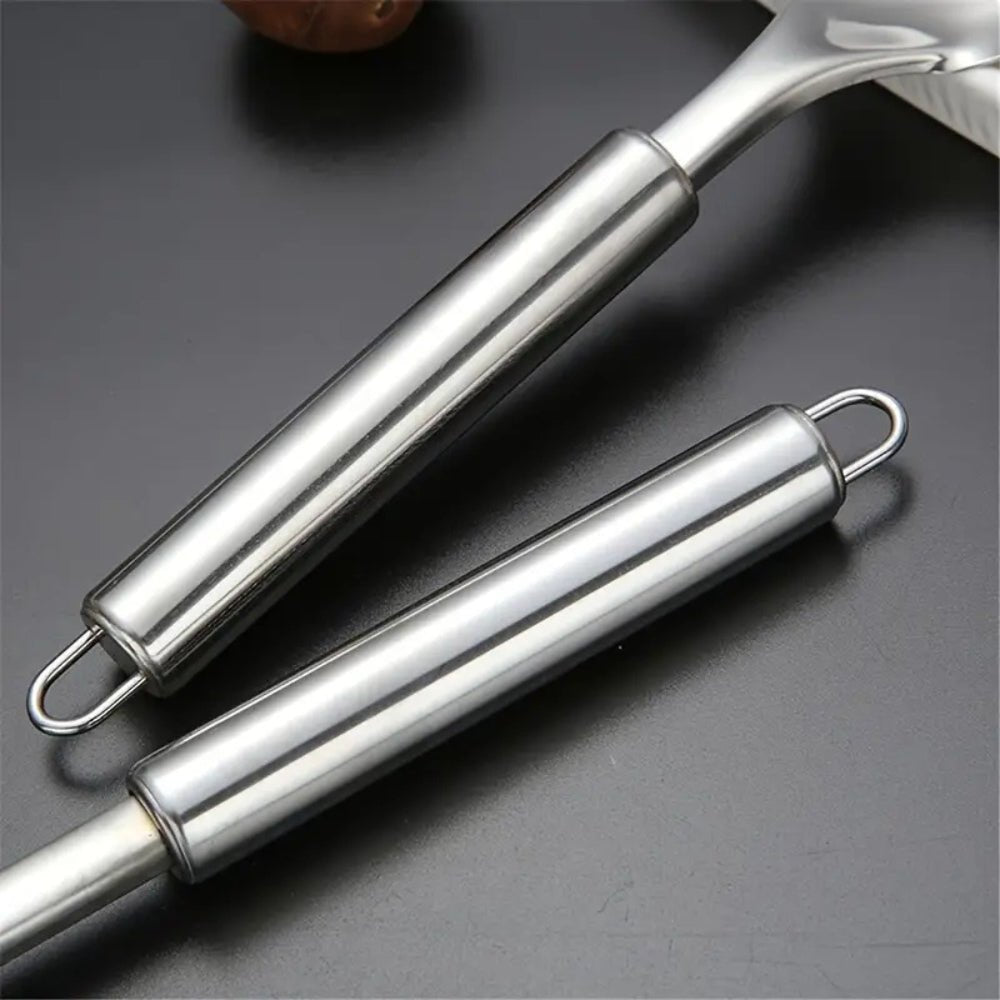 Virelle Maison - Set d’ustensiles de cuisine en acier inoxydable, finition brossée | Virelle Maison
