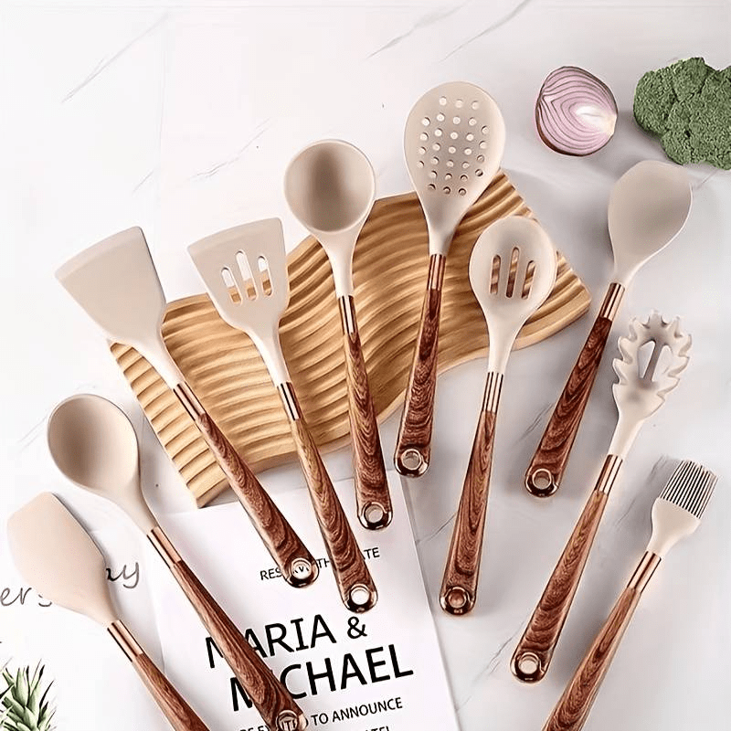 Virelle Maison - Set d’ustensiles de cuisine en silicone résistant | Virelle Maison