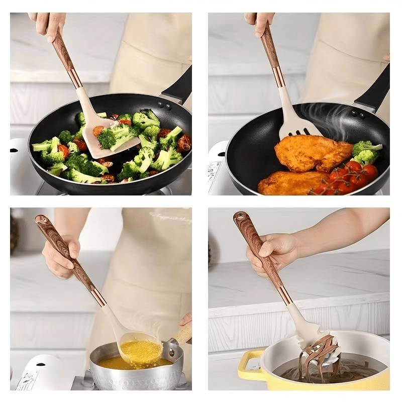 Virelle Maison - Set d’ustensiles de cuisine en silicone résistant | Virelle Maison