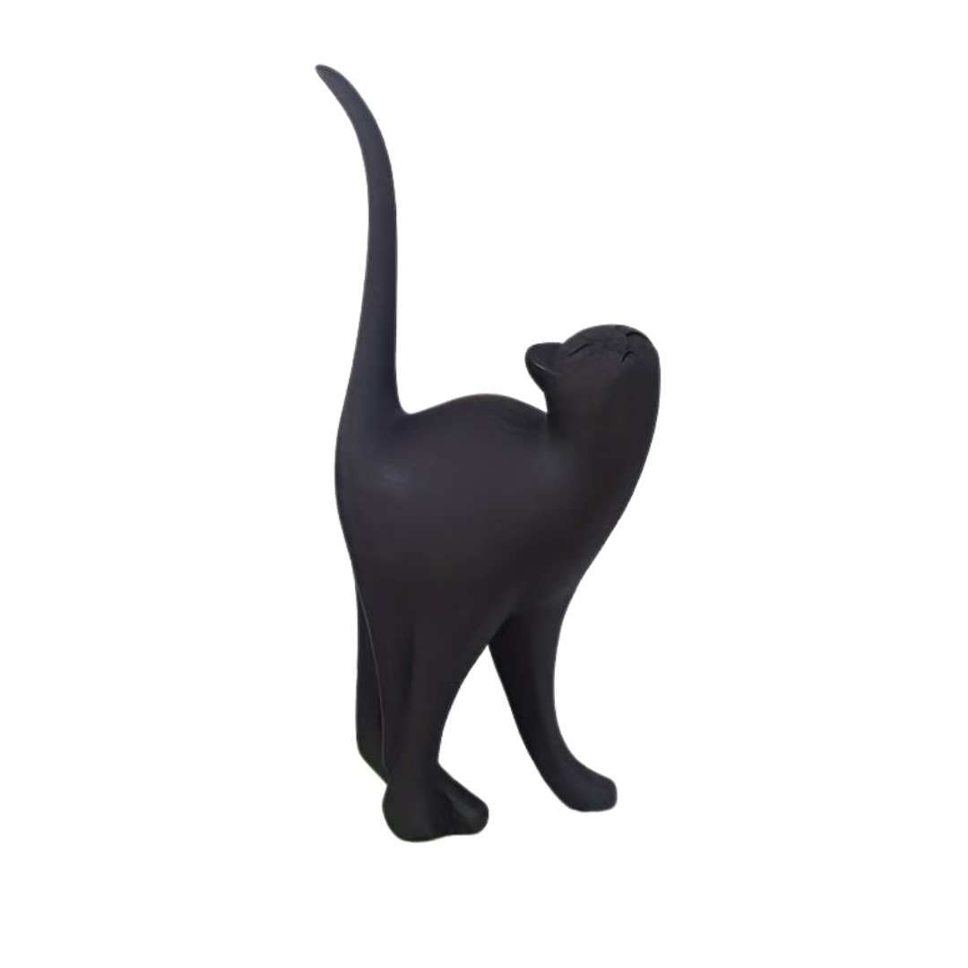 Virelle Maison - Statue décorative de chat en résine – Finition mate minimaliste | Virelle Maison