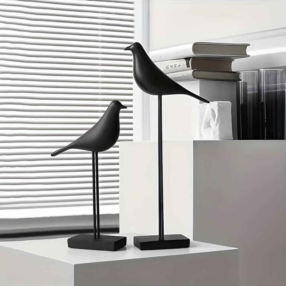 Virelle Maison - Statuettes décoratives minimalistes oiseaux en céramique