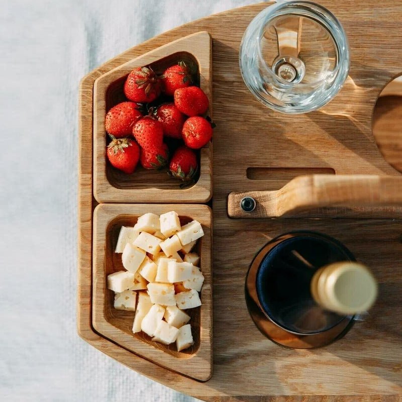 Virelle Maison - Table de pique - nique en bois pliable pour vin et apéritif | Virelle Maison