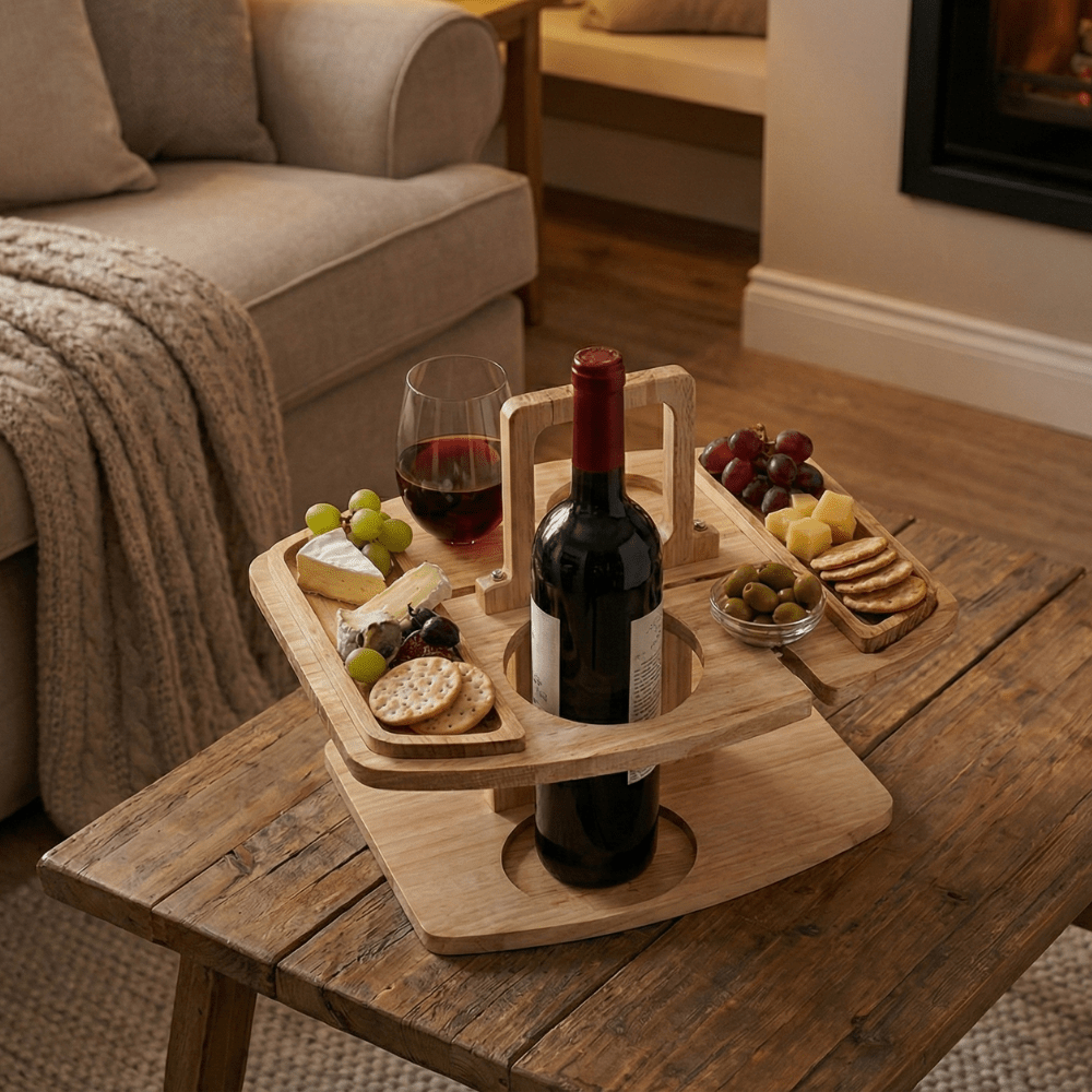 Virelle Maison - Table de pique - nique en bois pour le vin et apéritif | Virelle Maison