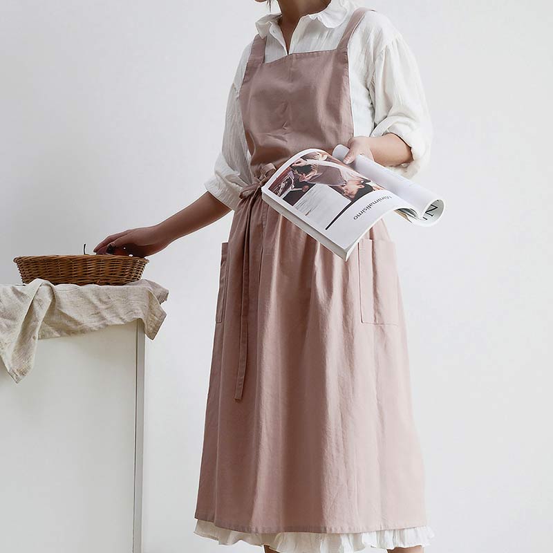 Virelle Maison - Tablier de cuisine en coton à dos croisé avec poches | Virelle Maison