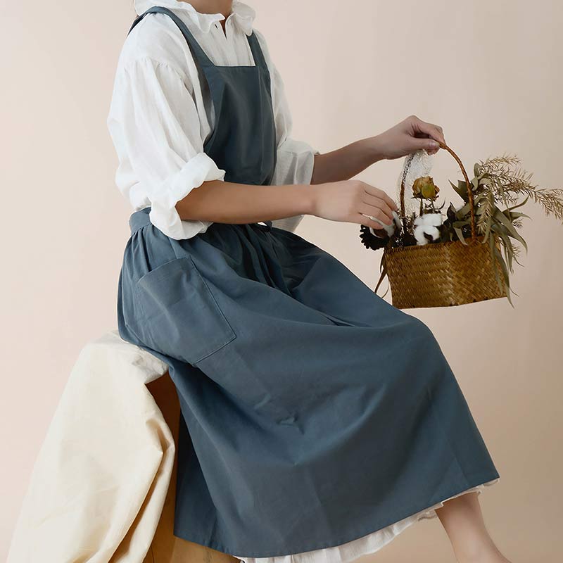 Virelle Maison - Tablier de cuisine en coton à dos croisé avec poches | Virelle Maison