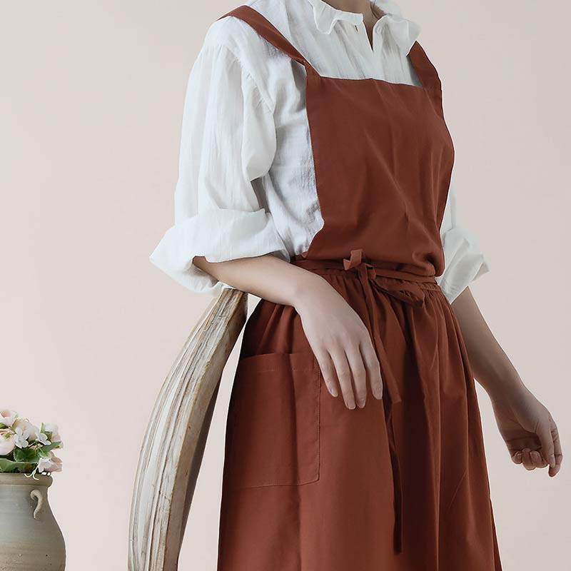 Virelle Maison - Tablier de cuisine en coton à dos croisé avec poches | Virelle Maison