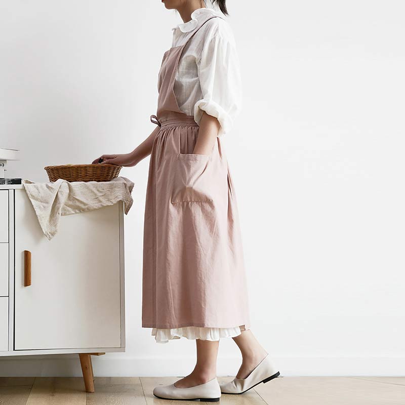 Virelle Maison - Tablier de cuisine en coton à dos croisé avec poches | Virelle Maison
