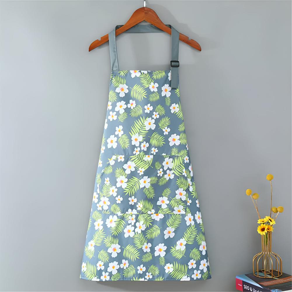 Virelle Maison - Tablier de cuisine en coton enduit à imprimé floral vintage | Virelle Maison