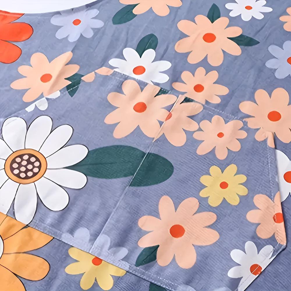 Virelle Maison - Tablier de cuisine en coton enduit à imprimé floral vintage | Virelle Maison