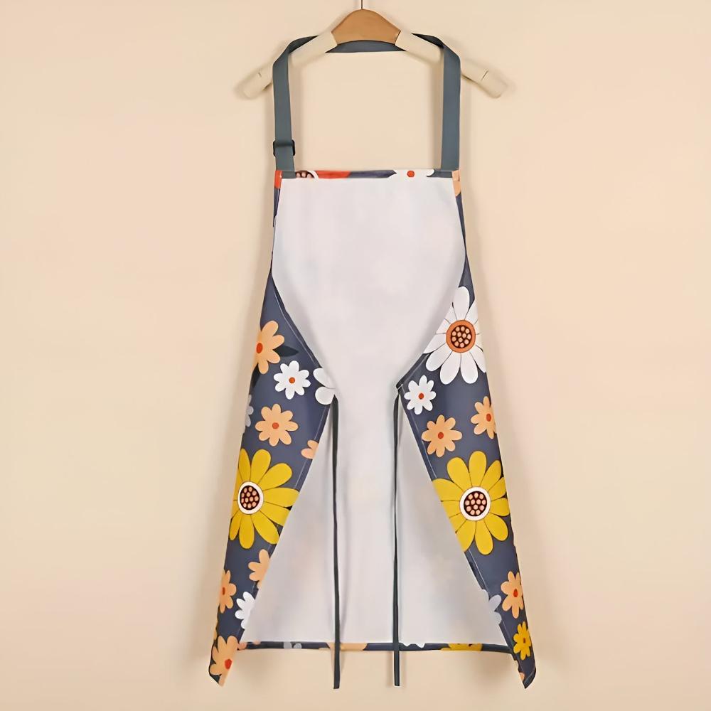 Virelle Maison - Tablier de cuisine en coton enduit à imprimé floral vintage | Virelle Maison