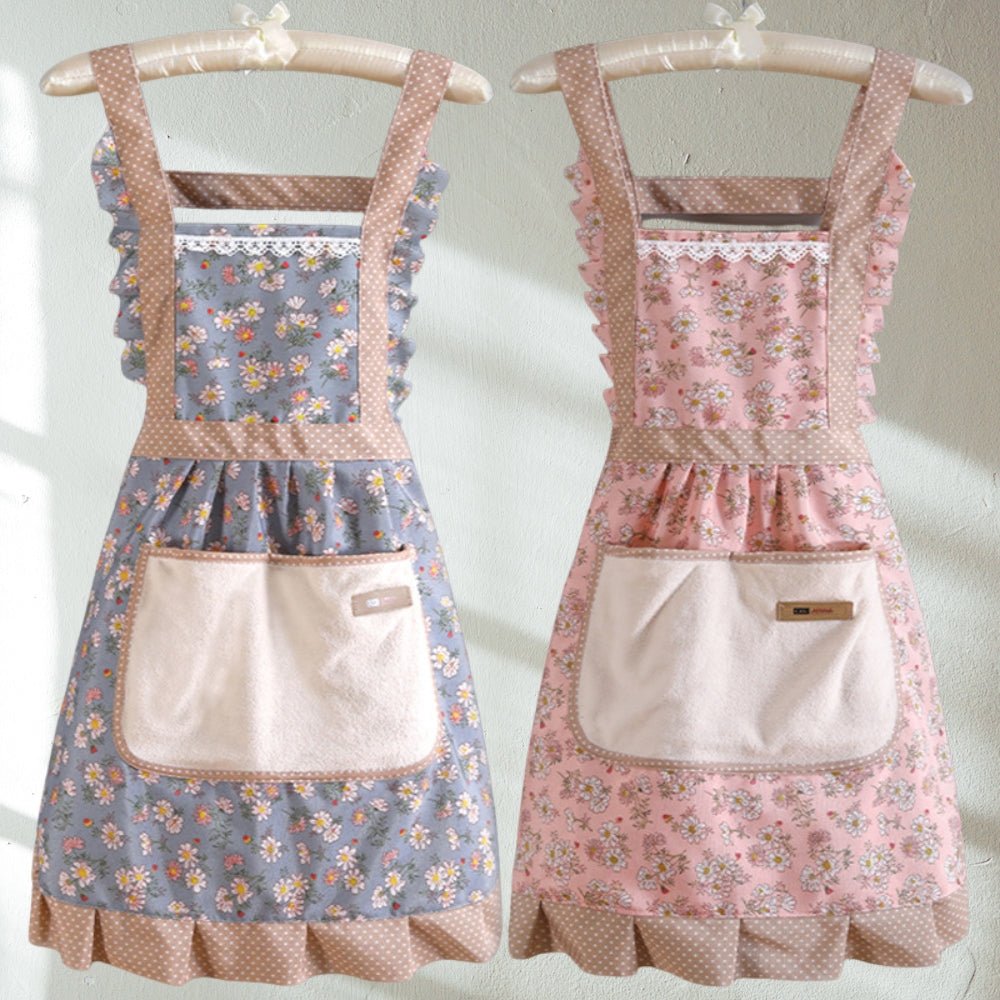 Virelle Maison - Tablier de cuisine en coton fleuri, imperméable | Virelle Maison