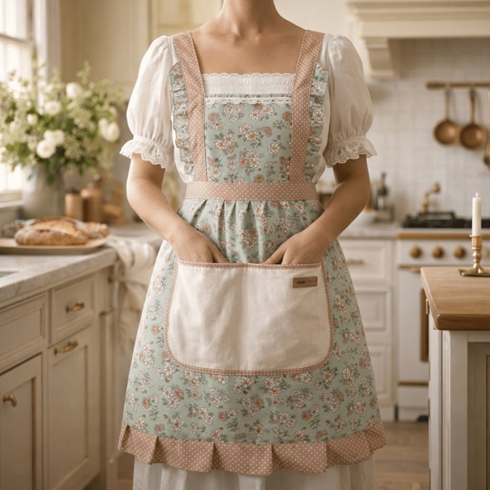 Virelle Maison - Tablier de cuisine en coton fleuri, imperméable | Virelle Maison