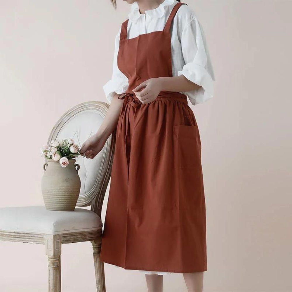 Virelle Maison - Tablier en coton croisé avec poches pratiques | Virelle Maison