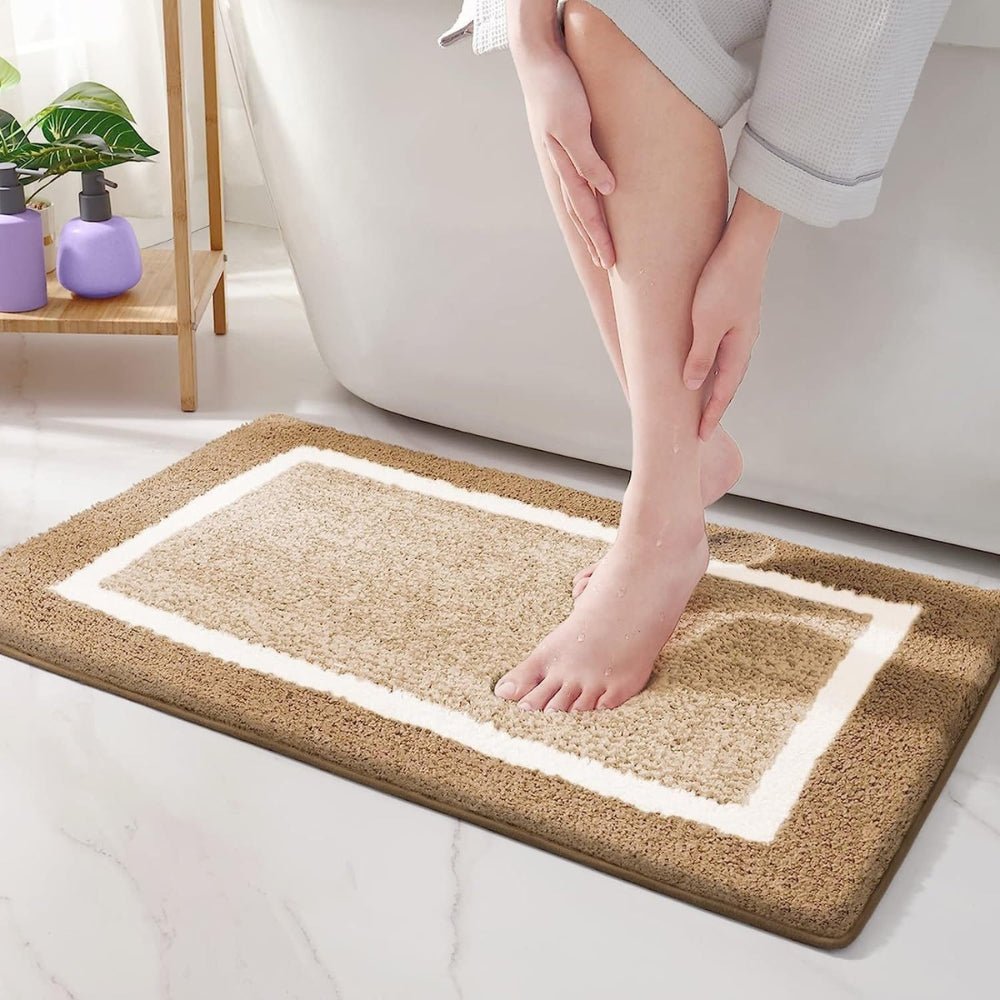 Virelle Maison - Tapis de bain antidérapant à bordure moderne | Virelle Maison