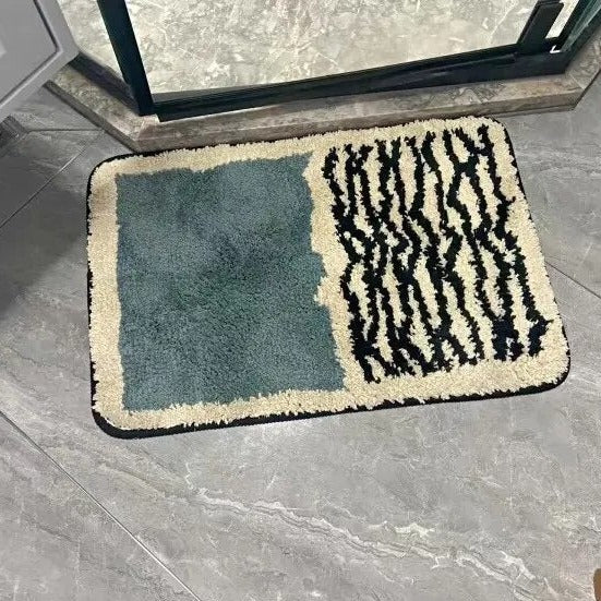 Virelle Maison - Tapis de bain en polyester à motif abstrait antidérapant | Virelle Maison