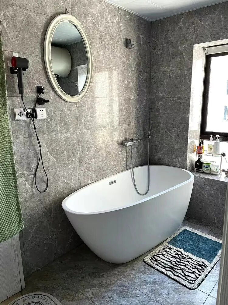Virelle Maison - Tapis de bain en polyester à motif abstrait antidérapant | Virelle Maison