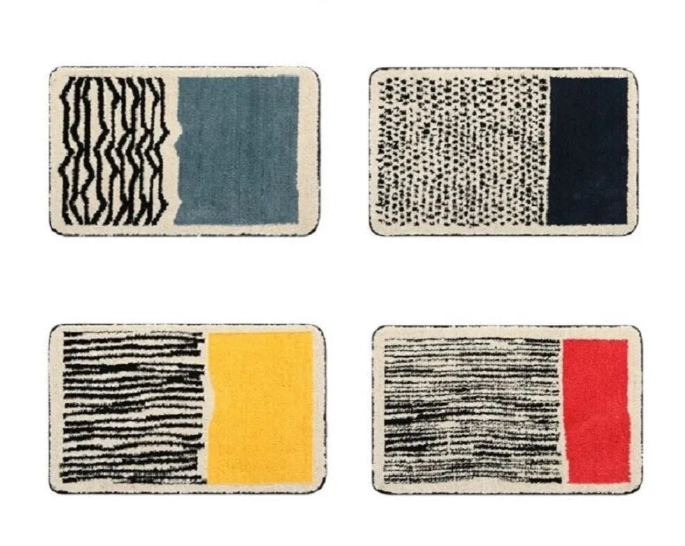 Virelle Maison - Tapis de bain en polyester à motif abstrait antidérapant | Virelle Maison