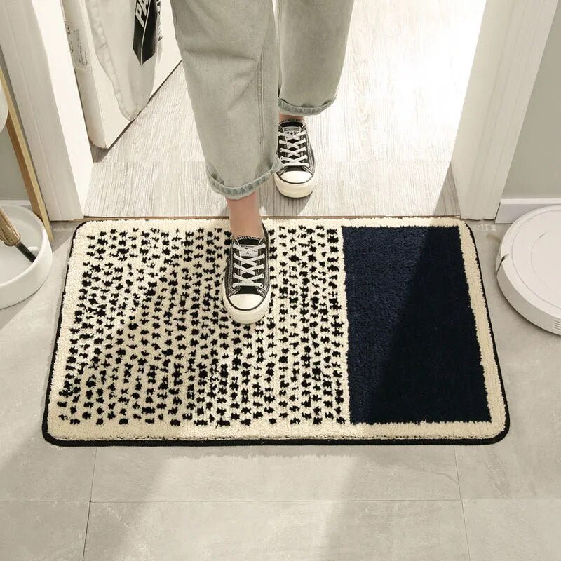 Virelle Maison - Tapis de bain en polyester à motif abstrait antidérapant | Virelle Maison