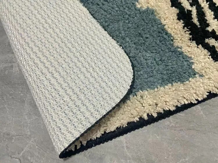 Virelle Maison - Tapis de bain en polyester à motif abstrait antidérapant | Virelle Maison