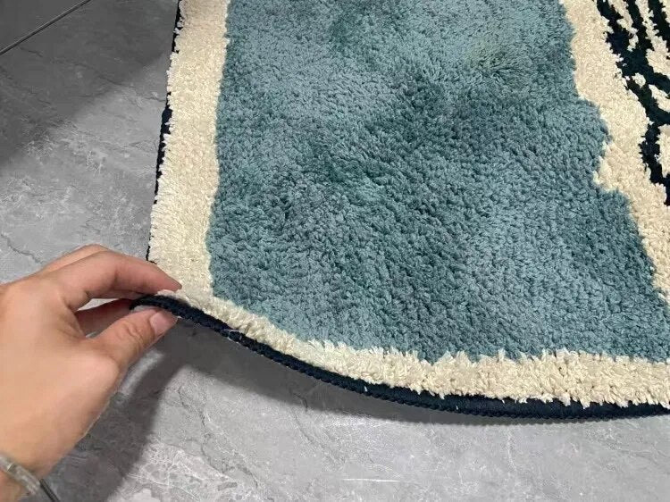 Virelle Maison - Tapis de bain en polyester à motif abstrait antidérapant | Virelle Maison