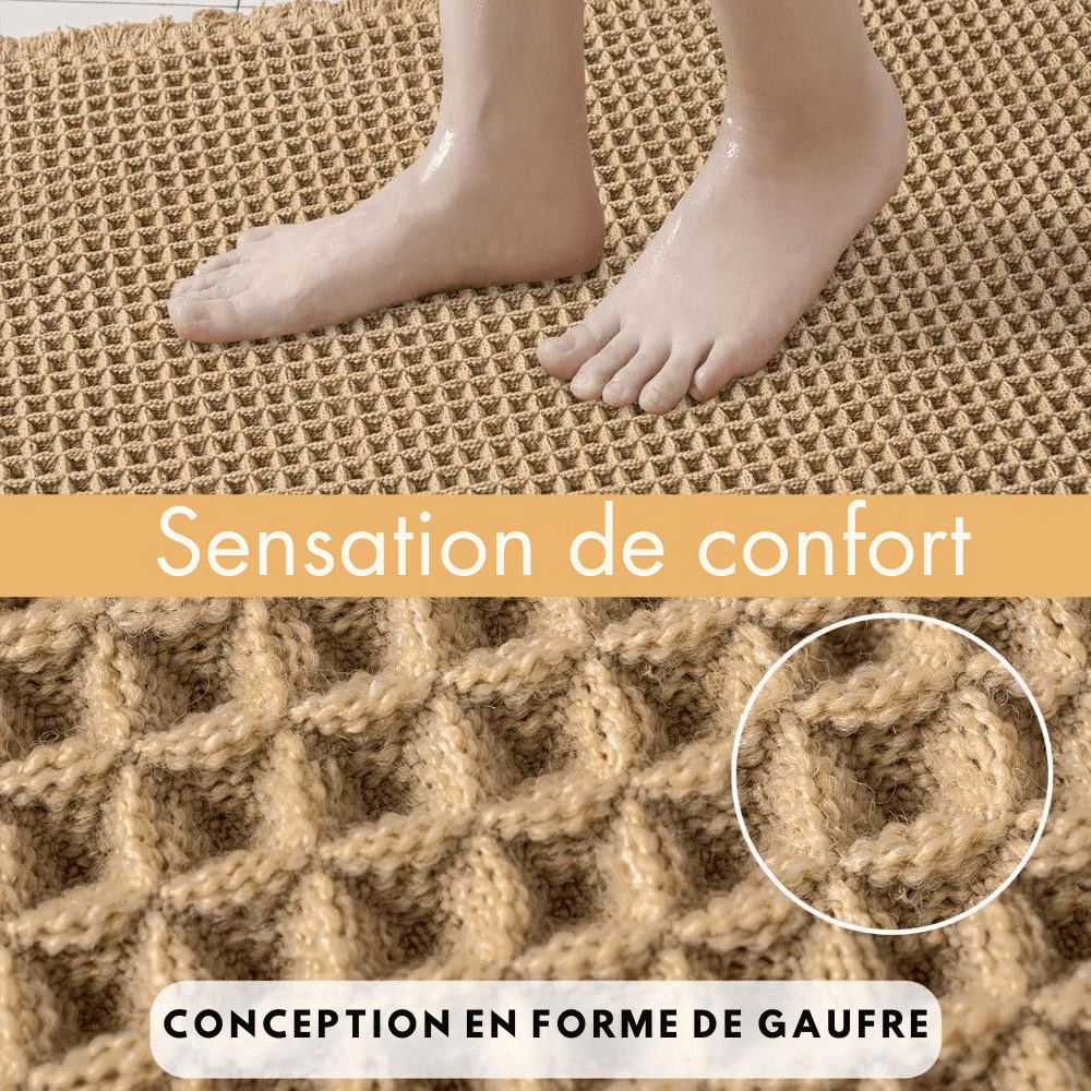 Virelle Maison - Tapis de bain gaufré absorbant | Virelle Maison