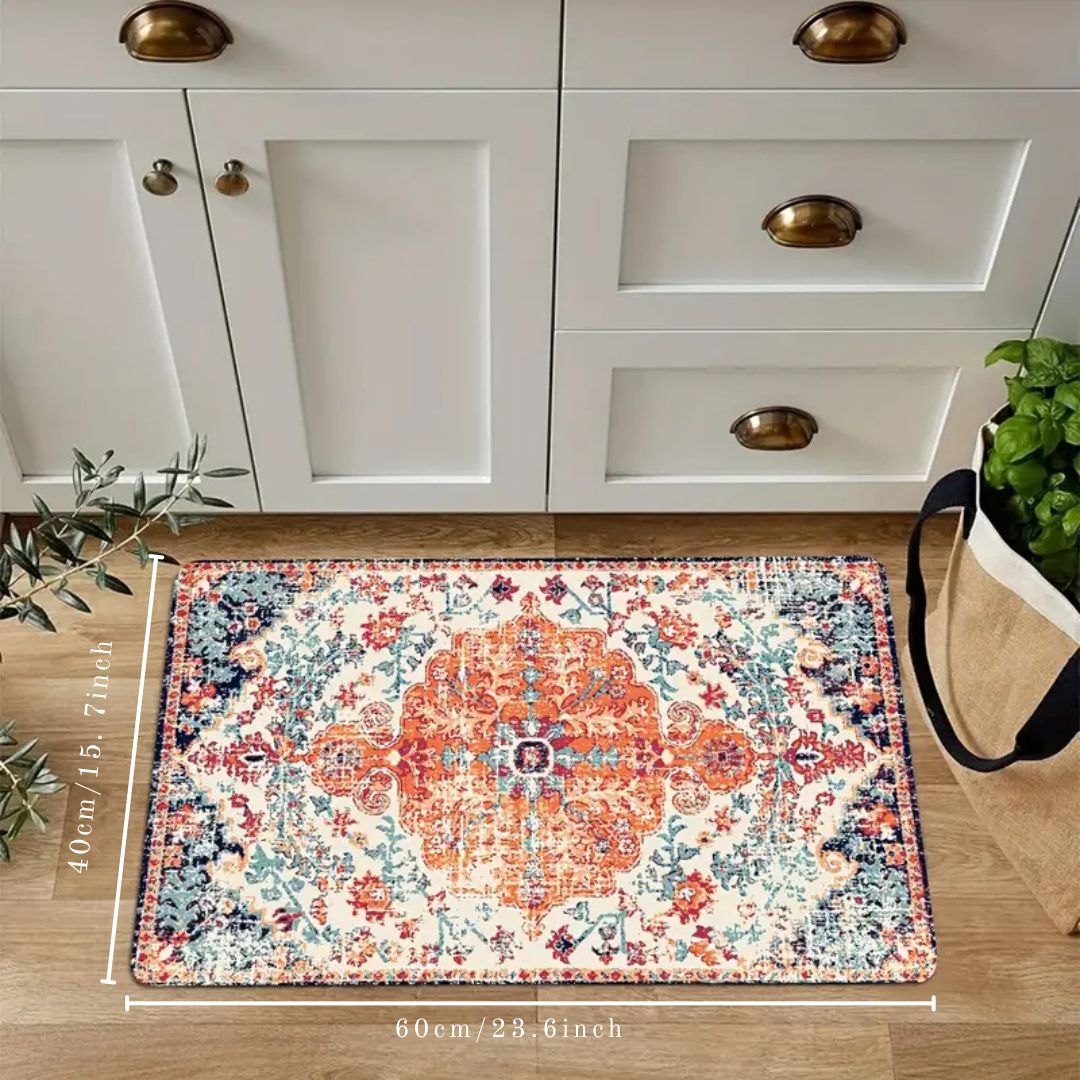 Virelle Maison - Tapis de cuisine anti - fatigue en microfibre douce, imprimé floral | Virelle Maison
