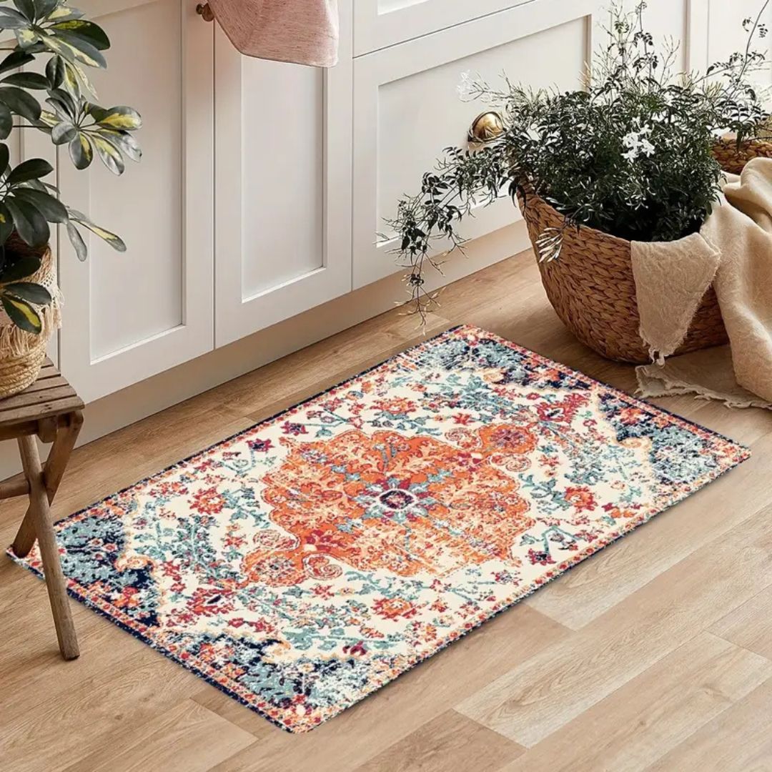 Virelle Maison - Tapis de cuisine anti - fatigue en microfibre douce, imprimé floral | Virelle Maison