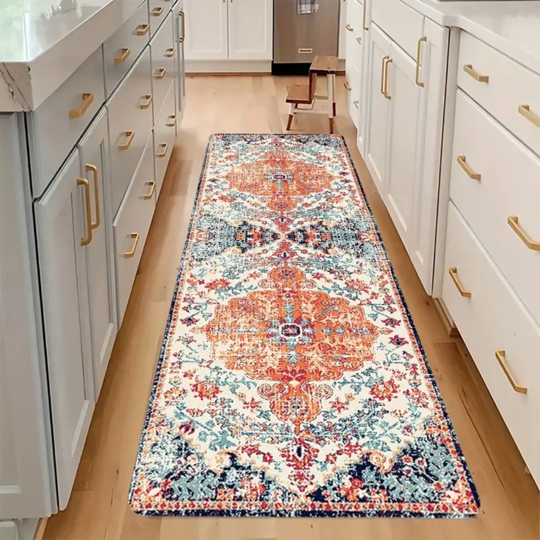 Virelle Maison - Tapis de cuisine anti - fatigue en microfibre douce, imprimé floral | Virelle Maison