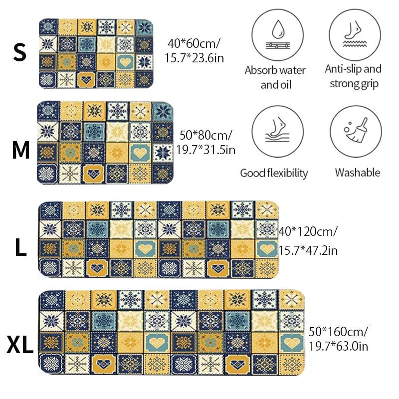 Virelle Maison - Tapis de cuisine antidérapant en textile texturé | Virelle Maison