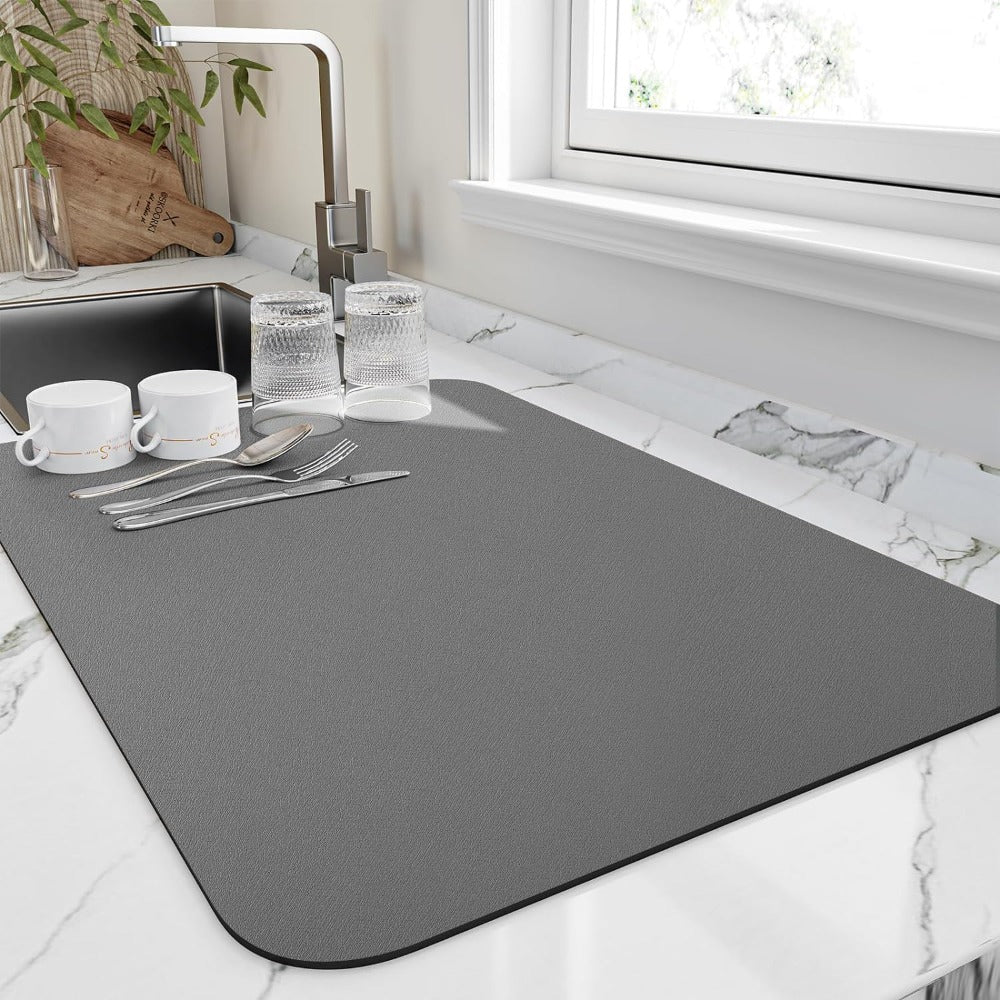 Virelle Maison - Tapis d’égouttage absorbant en diatomite texturée | Virelle Maison