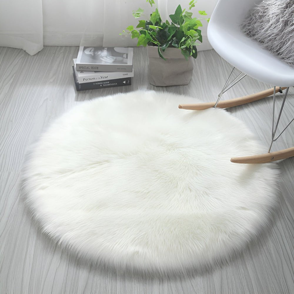 Virelle Maison - Tapis rond moelleux en velours avec dos antidérapant | Virelle Maison