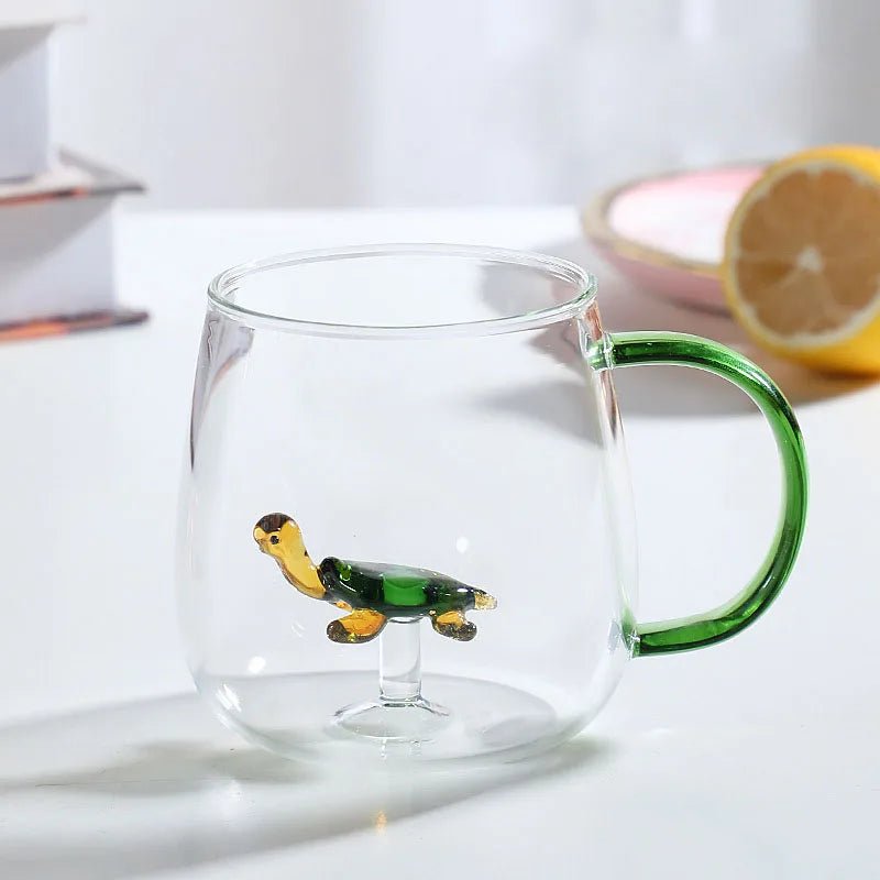 Virelle Maison - Tasse en verre borosilicate avec motif animal 3D | Virelle Maison
