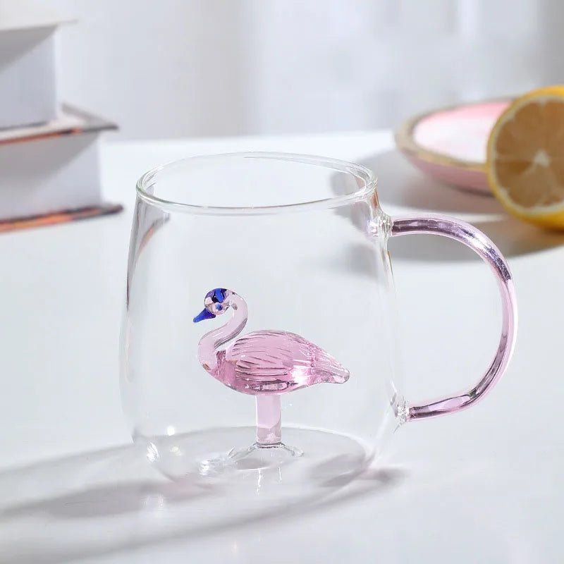 Virelle Maison - Tasse en verre borosilicate avec motif animal 3D | Virelle Maison