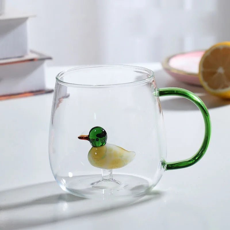 Virelle Maison - Tasse en verre borosilicate avec motif animal 3D | Virelle Maison
