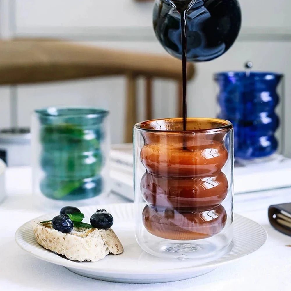Virelle Maison - Tasse en verre ondulé à double paroi | Virelle Maison