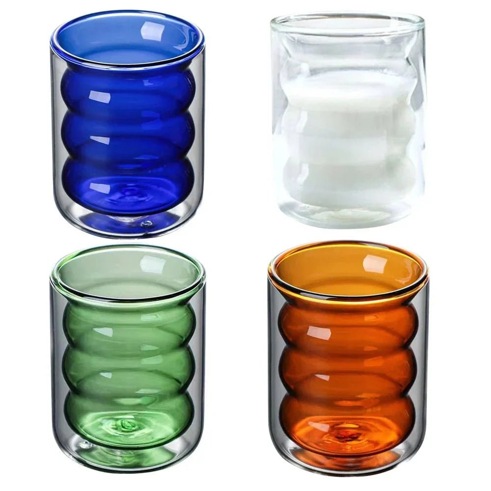 Virelle Maison - Tasse en verre ondulé à double paroi | Virelle Maison