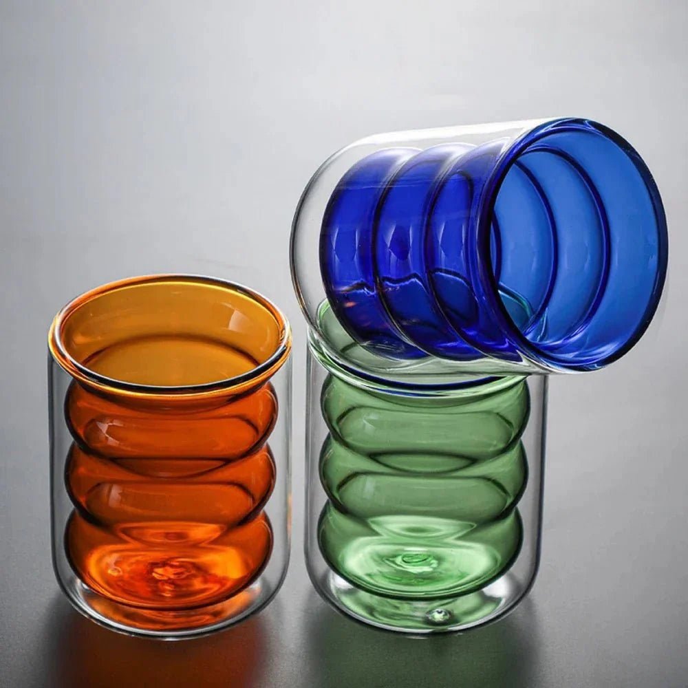 Virelle Maison - Tasse en verre ondulé à double paroi | Virelle Maison