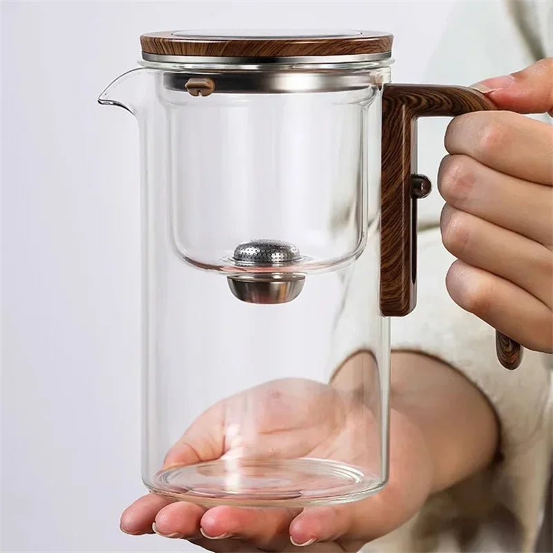 Virelle Maison - Théière en verre borosilicaté – Infuseur acier et poignée bois | Virelle Maison