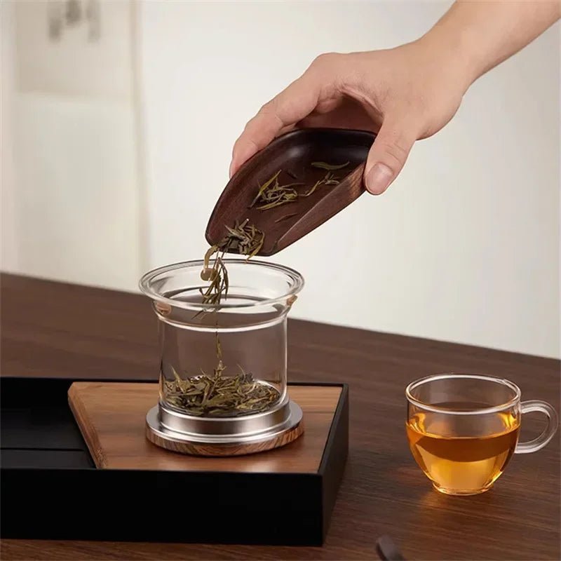 Virelle Maison - Théière en verre borosilicaté – Infuseur acier et poignée bois | Virelle Maison