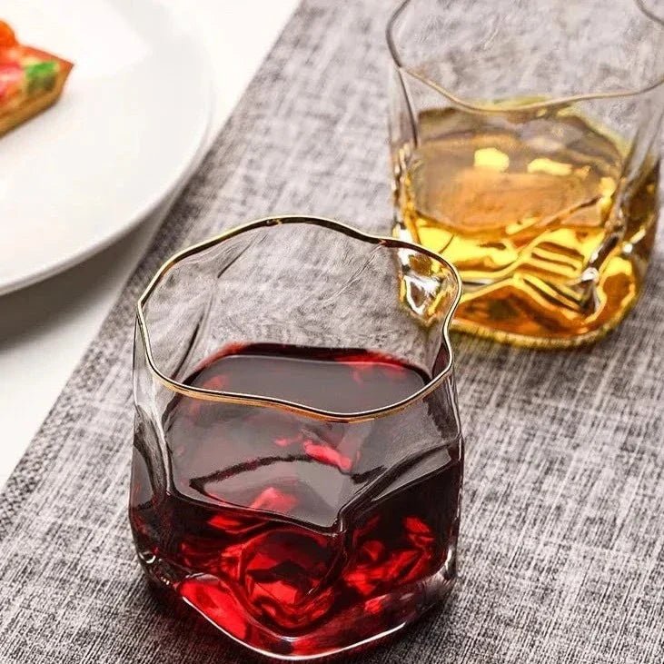 Virelle Maison - Verres à whisky en verre texturé soufflé à la main | Virelle Maison